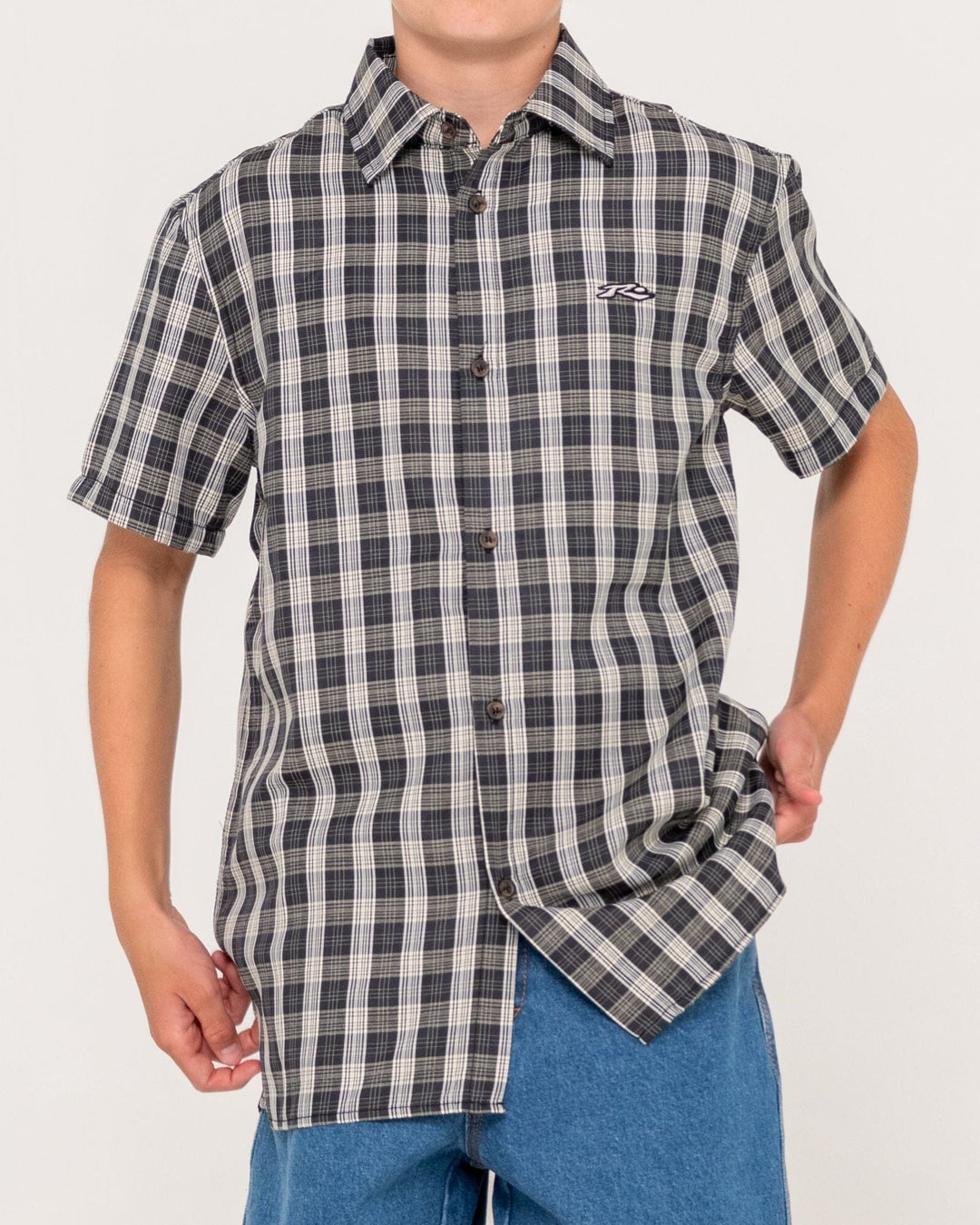 Rusty Datsun Check Youth Shirt 