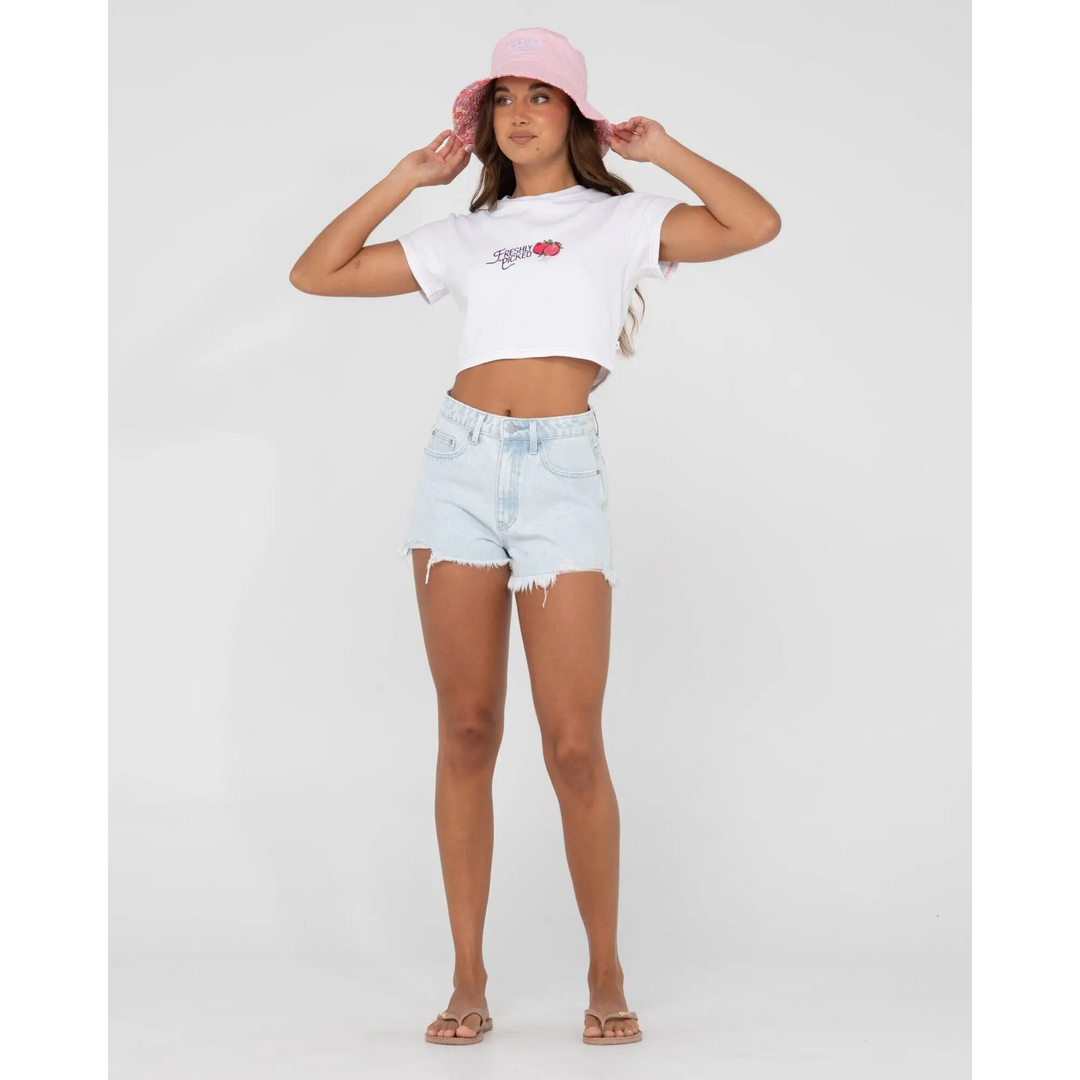 Rusty Dime High Rise Denim Shorts 