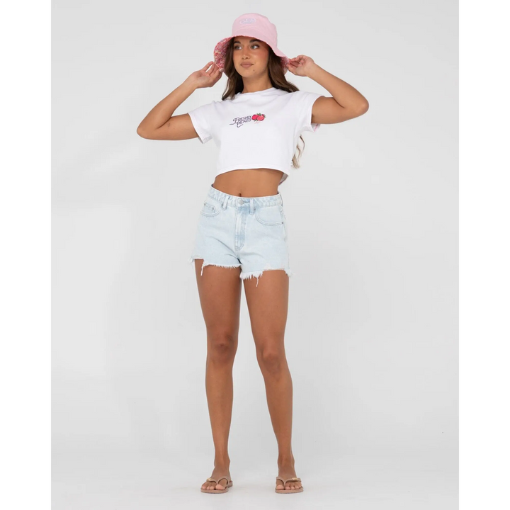 Rusty Dime High Rise Denim Shorts 