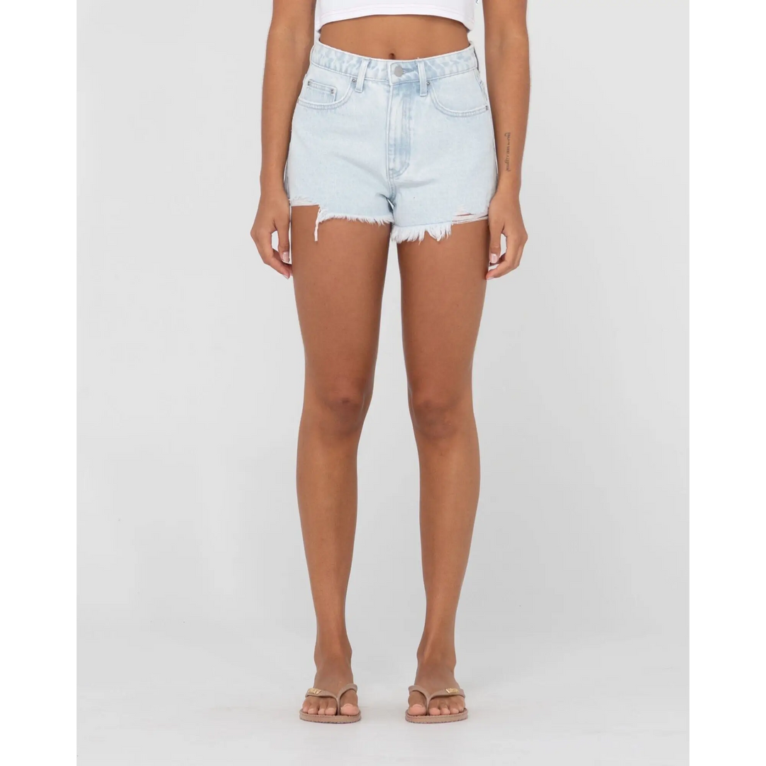 Rusty Dime High Rise Denim Shorts 