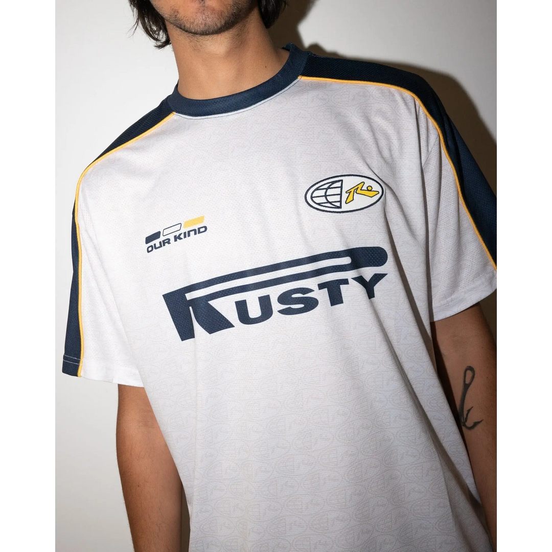 Rusty Drogba Relaxed Fit Graphic Soccer Jersey 