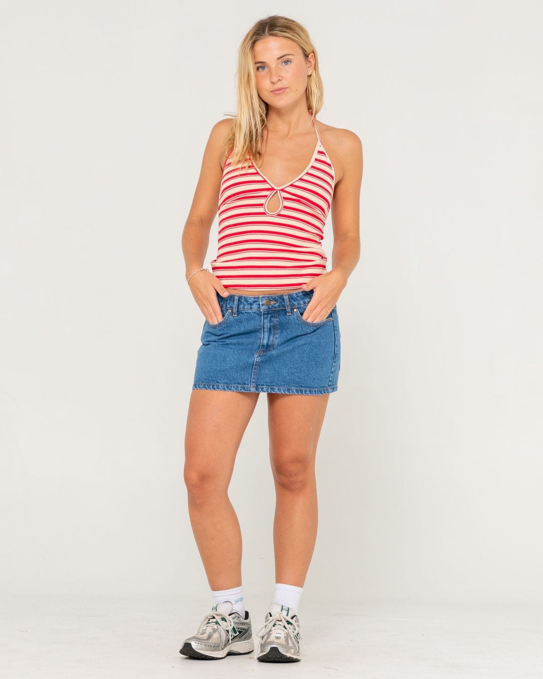 Rusty Emma Cut Out Halter Neck Top 