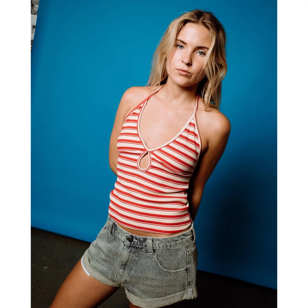 Rusty Emma Cut Out Halter Neck Top 