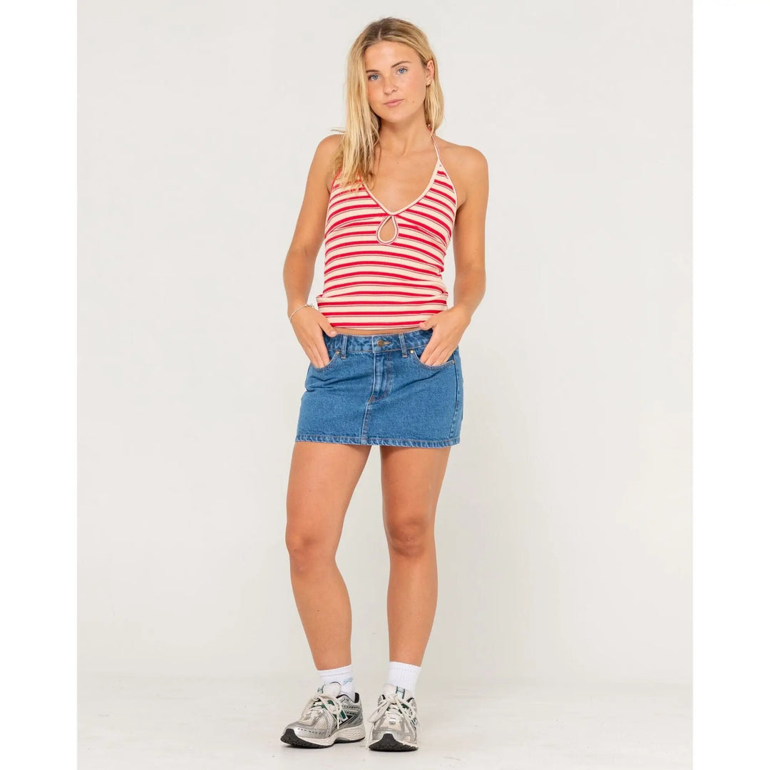 Rusty Emma Cut Out Halter Neck Top 