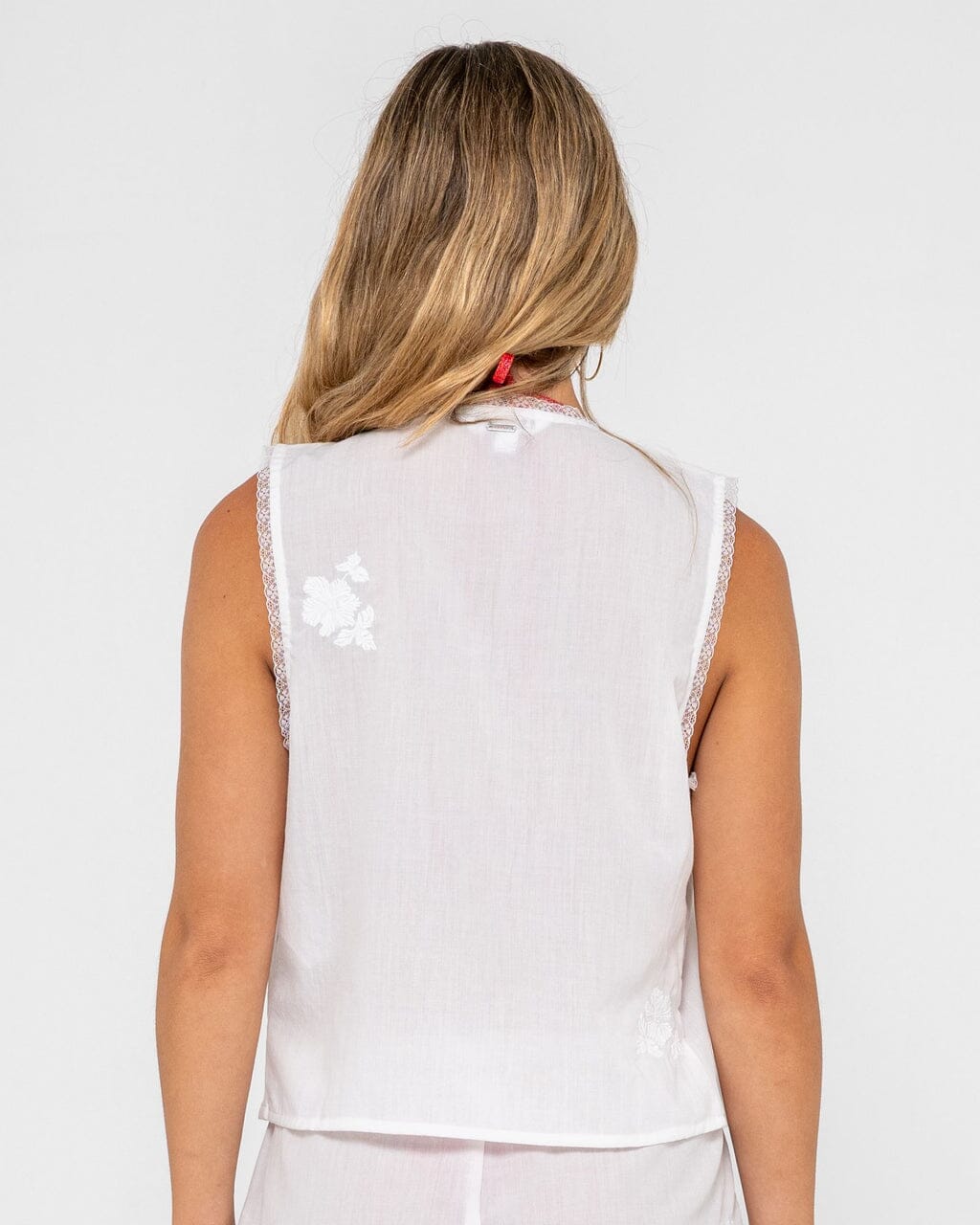 Rusty Feyre Tie Front Top 