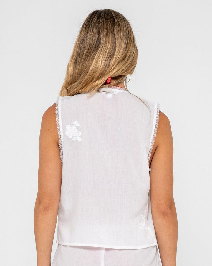 Rusty Feyre Tie Front Top 