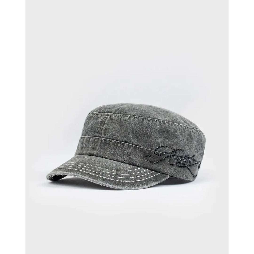 Rusty Fiend Luxe Military Cap - Washed Black