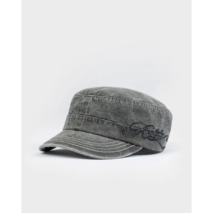 Rusty Fiend Luxe Military Cap - Washed Black