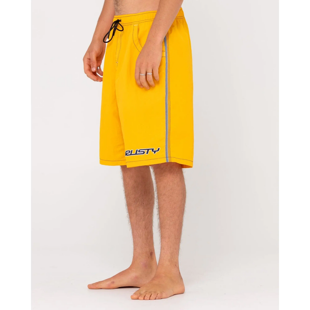 Rusty Flip Daddy 22" Elastic Waist Boardshorts Gold Fusion 30 