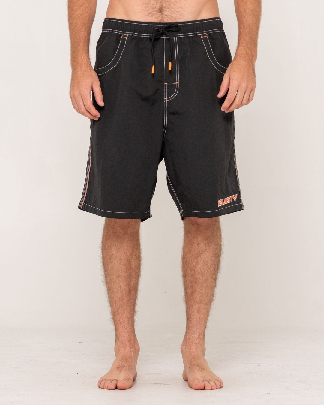 Rusty Flip Daddy 22" Elastic Waist Boardshorts Black 28 