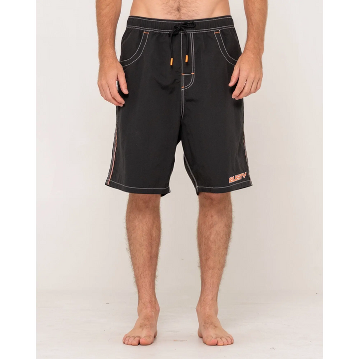 Rusty Flip Daddy 22" Elastic Waist Boardshorts Black 28 