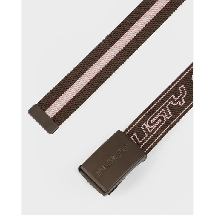 Rusty Flip Mommy Reversible Webbing Belt - Java / Pink