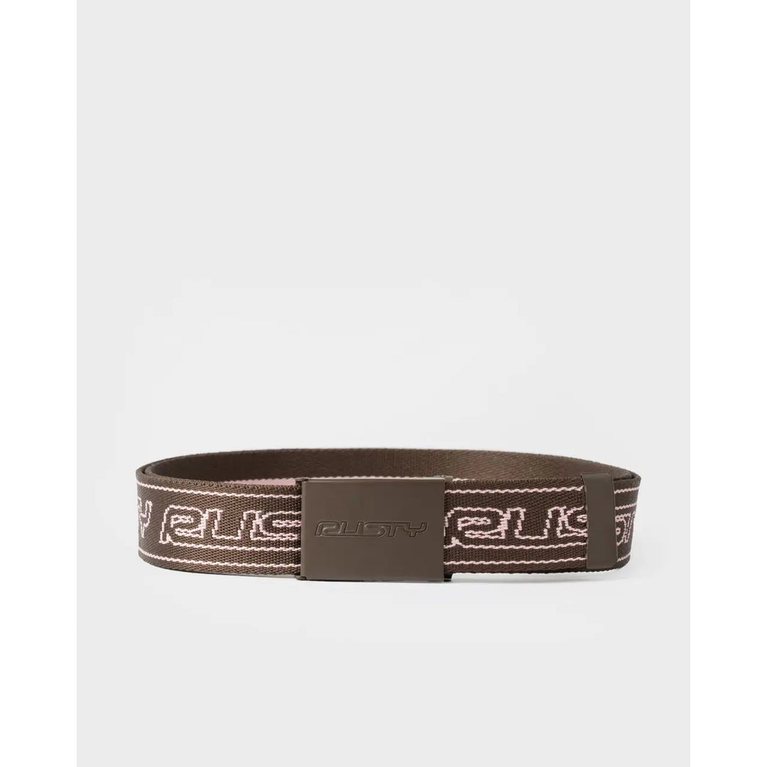 Rusty Flip Mommy Reversible Webbing Belt - Java / Pink