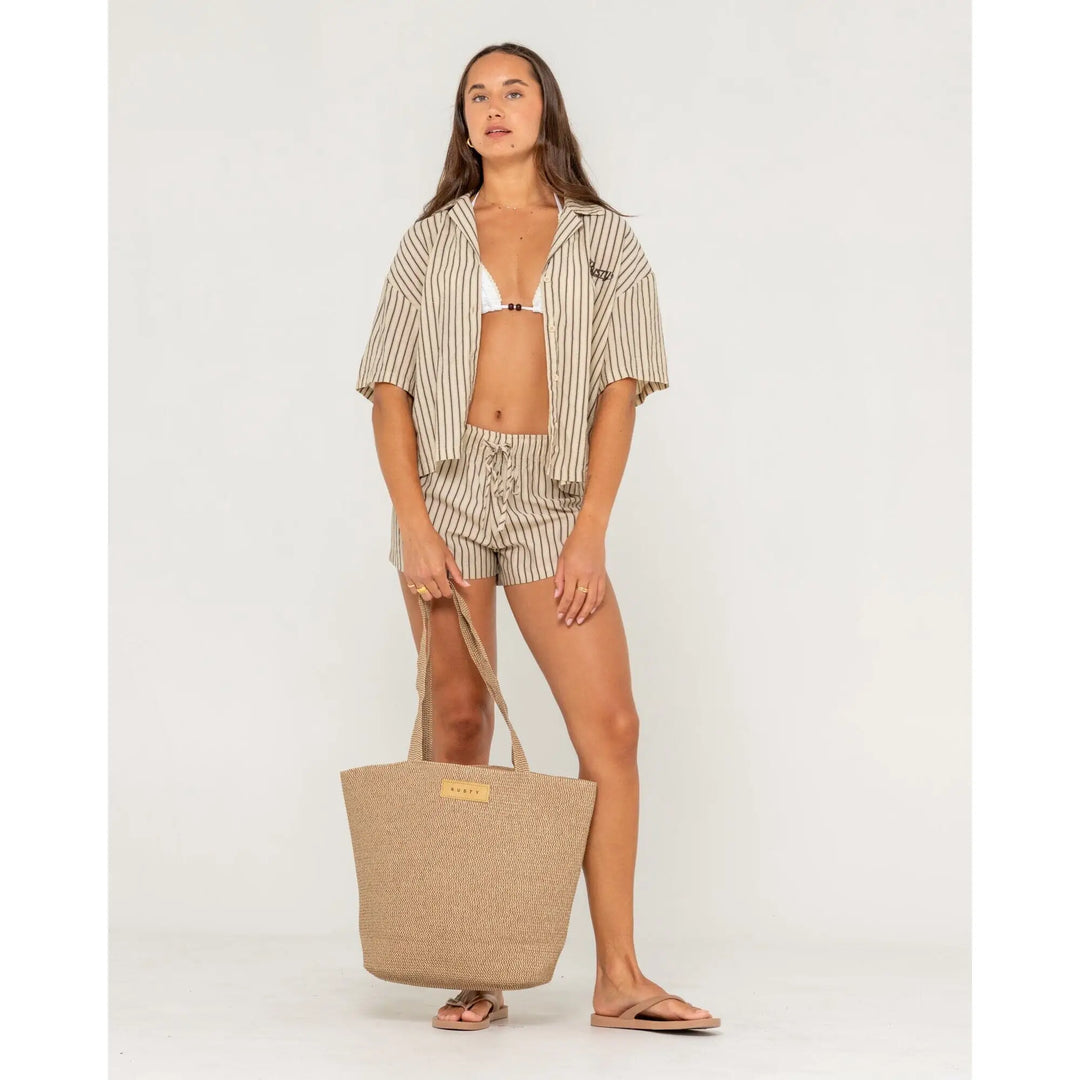 Rusty Gisele Straw Beach Bag 