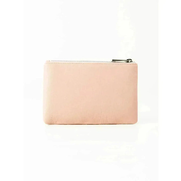 Rusty Grace Leather Pouch features RFID blocking & zip closure. 
