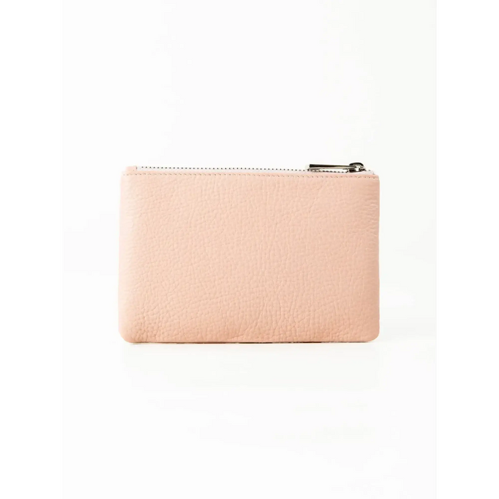 Rusty Grace Leather Pouch features RFID blocking & zip closure. 
