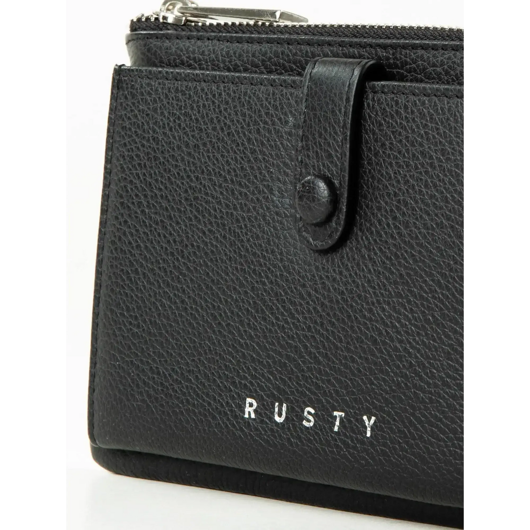 Rusty Grace Leather Pouch features RFID blocking & zip closure. 