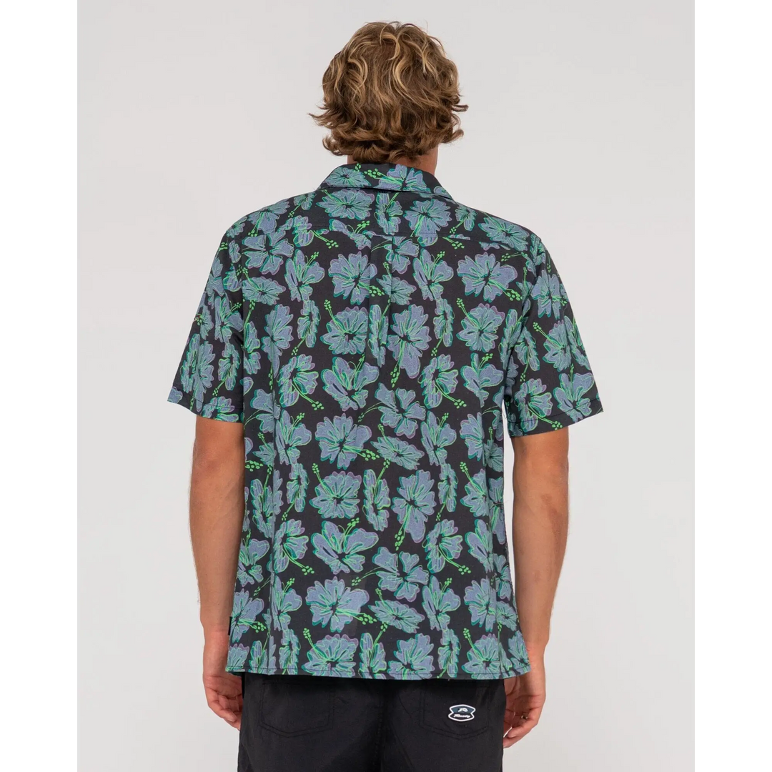 Rusty Hi Viscus Ramie Short Sleeve Shirt 