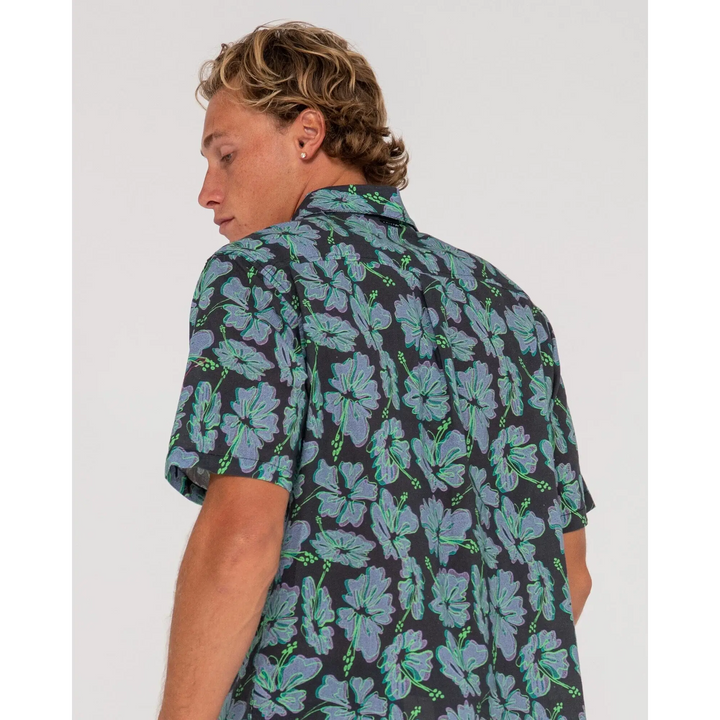 Rusty Hi Viscus Ramie Short Sleeve Shirt 