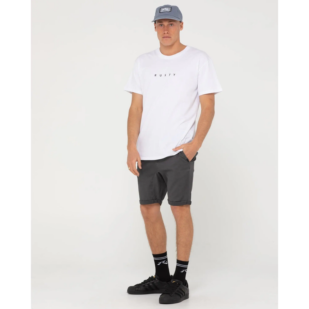 Rusty Hooked On 18" Elastic Shorts Pavement 30 