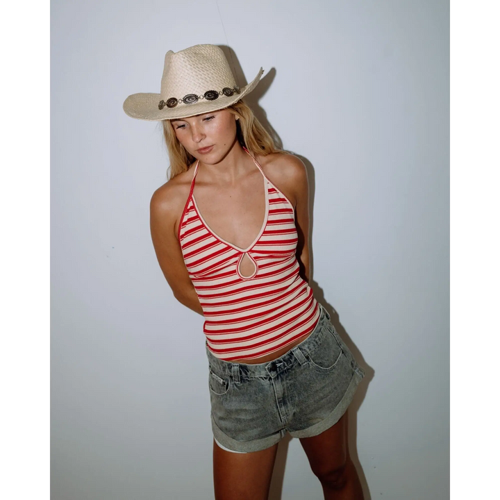 Rusty Howdy Cowboy Straw Hat 