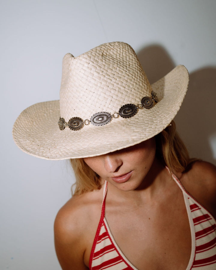 Rusty Howdy Cowboy Straw Hat Natural 1 S / M 