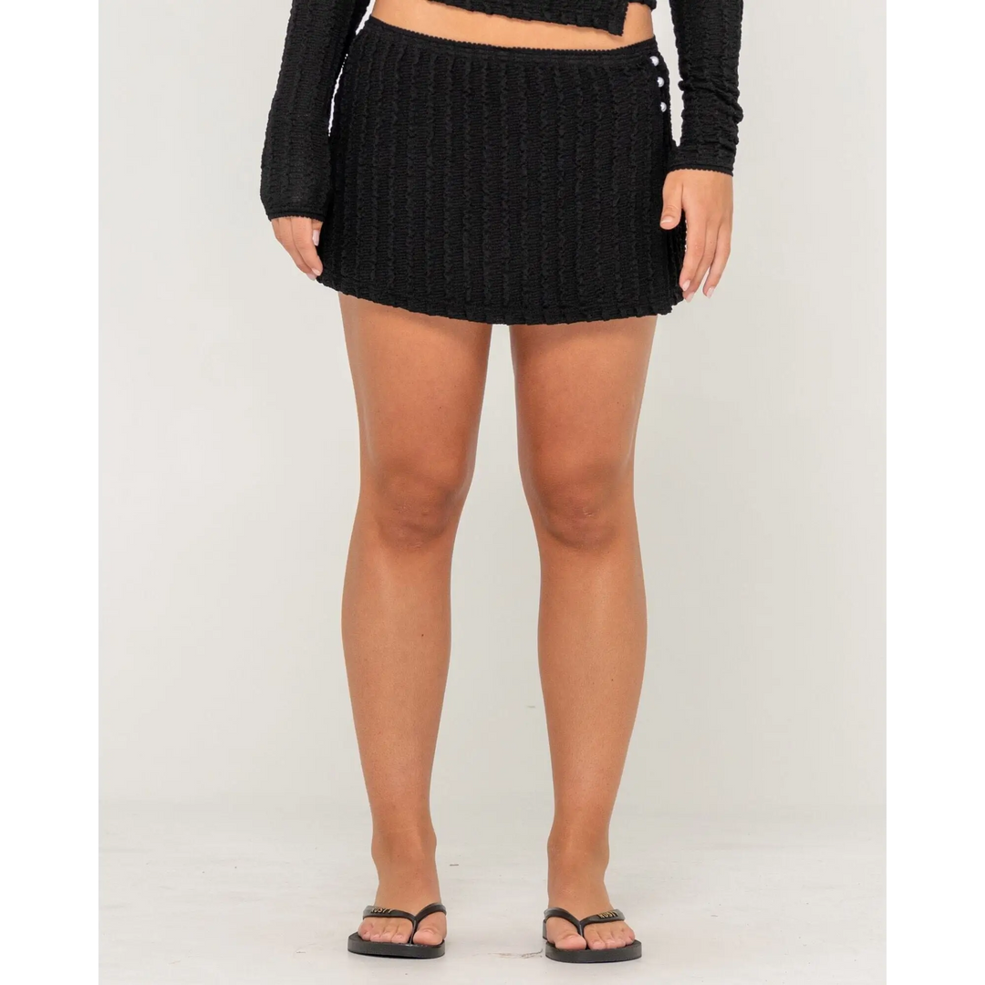 Rusty I Kissed A Pearl Lace Wrap Mini Skirt 