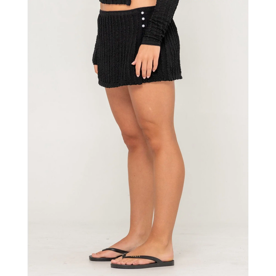 Rusty I Kissed A Pearl Lace Wrap Mini Skirt 