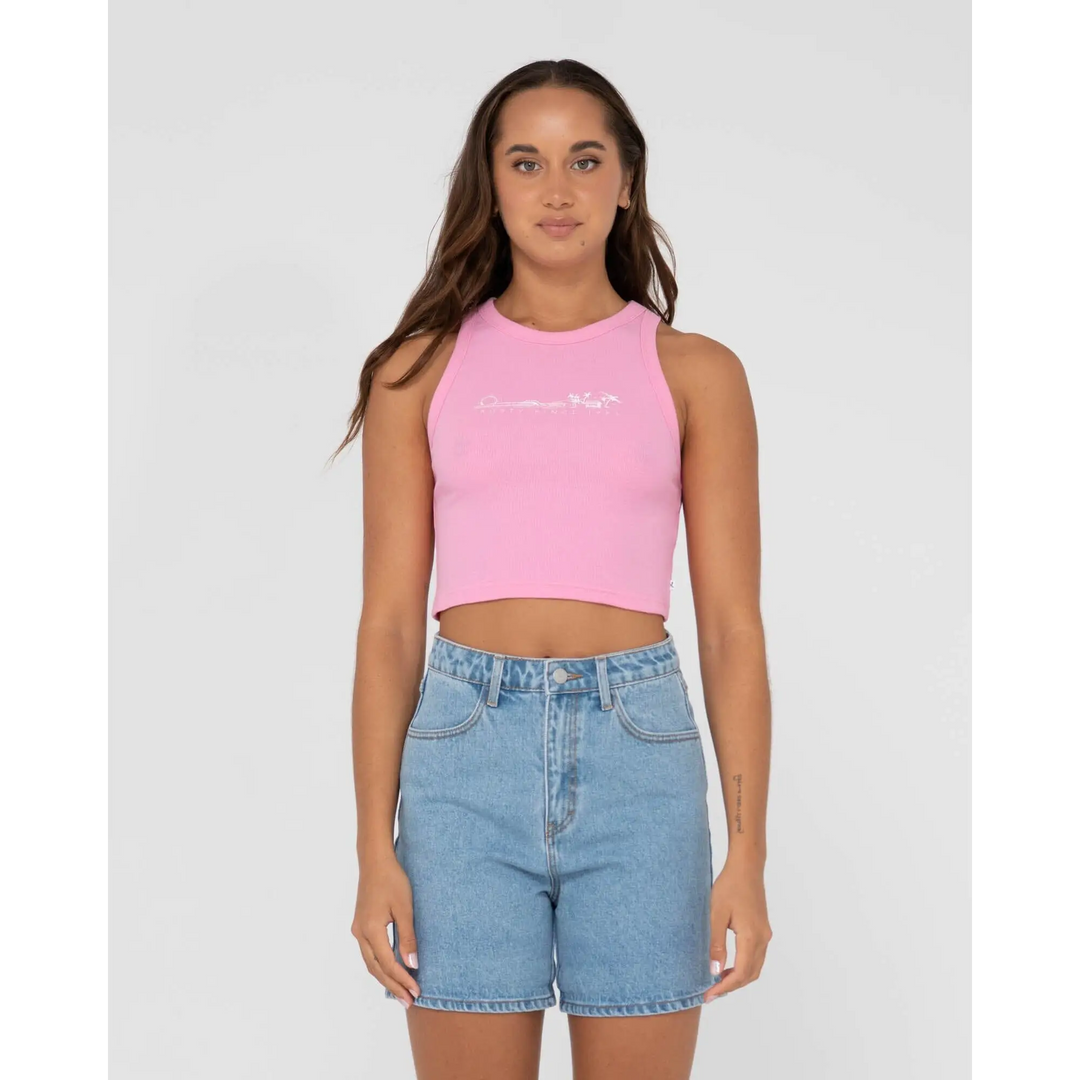 Rusty Island Life Racer Tank Top 