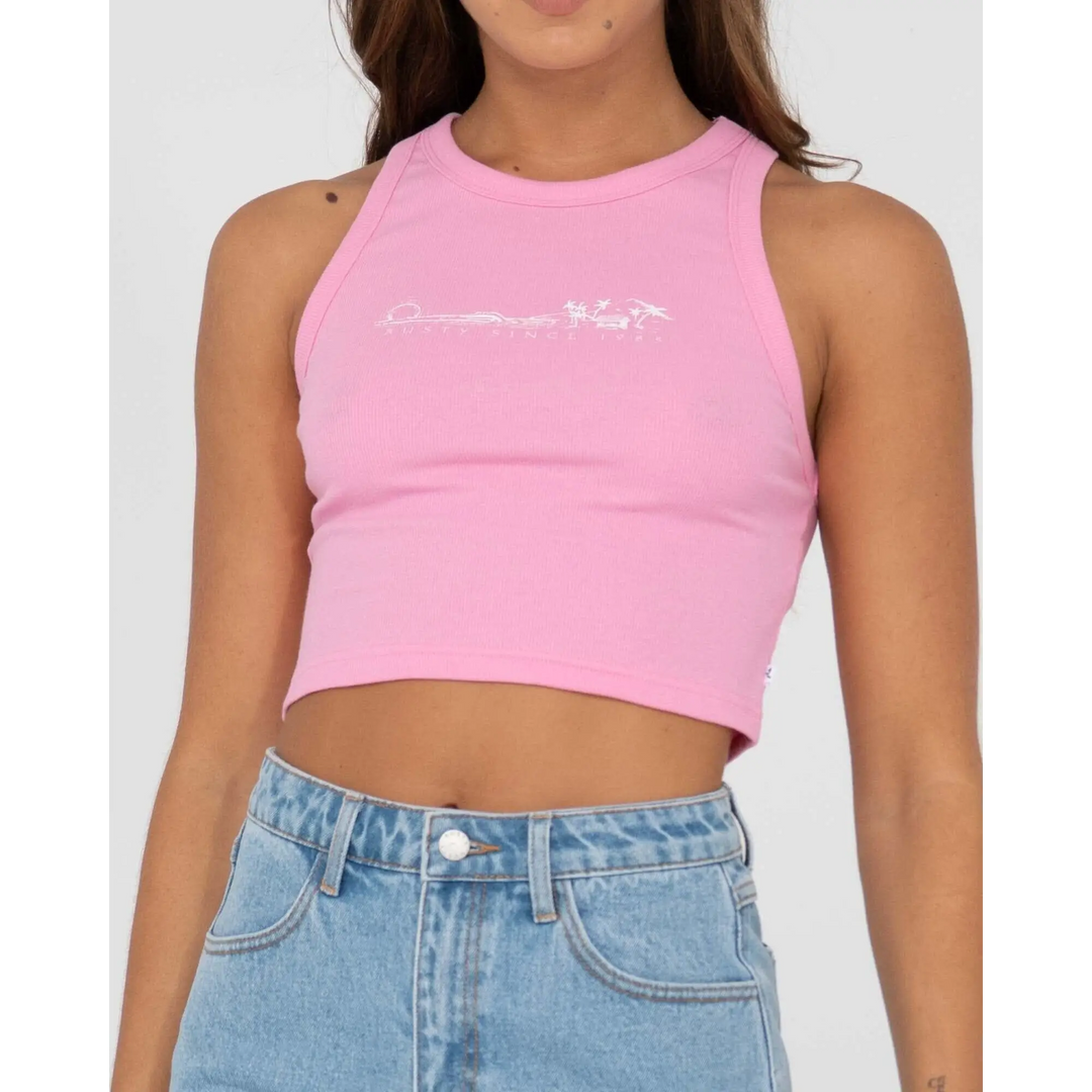 Rusty Island Life Racer Tank Top 
