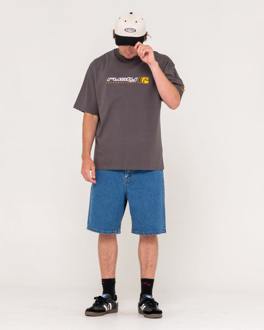 Rusty Kick Flip Embroidered Two-Toned Dad Cap 