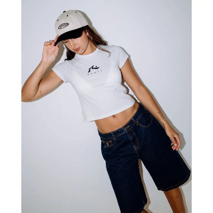 Rusty Kick Flip Embroidered Two-Toned Dad Cap 