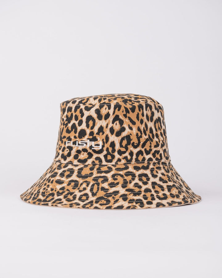 Rusty Lennie Leopard Reversible Bucket Hat 