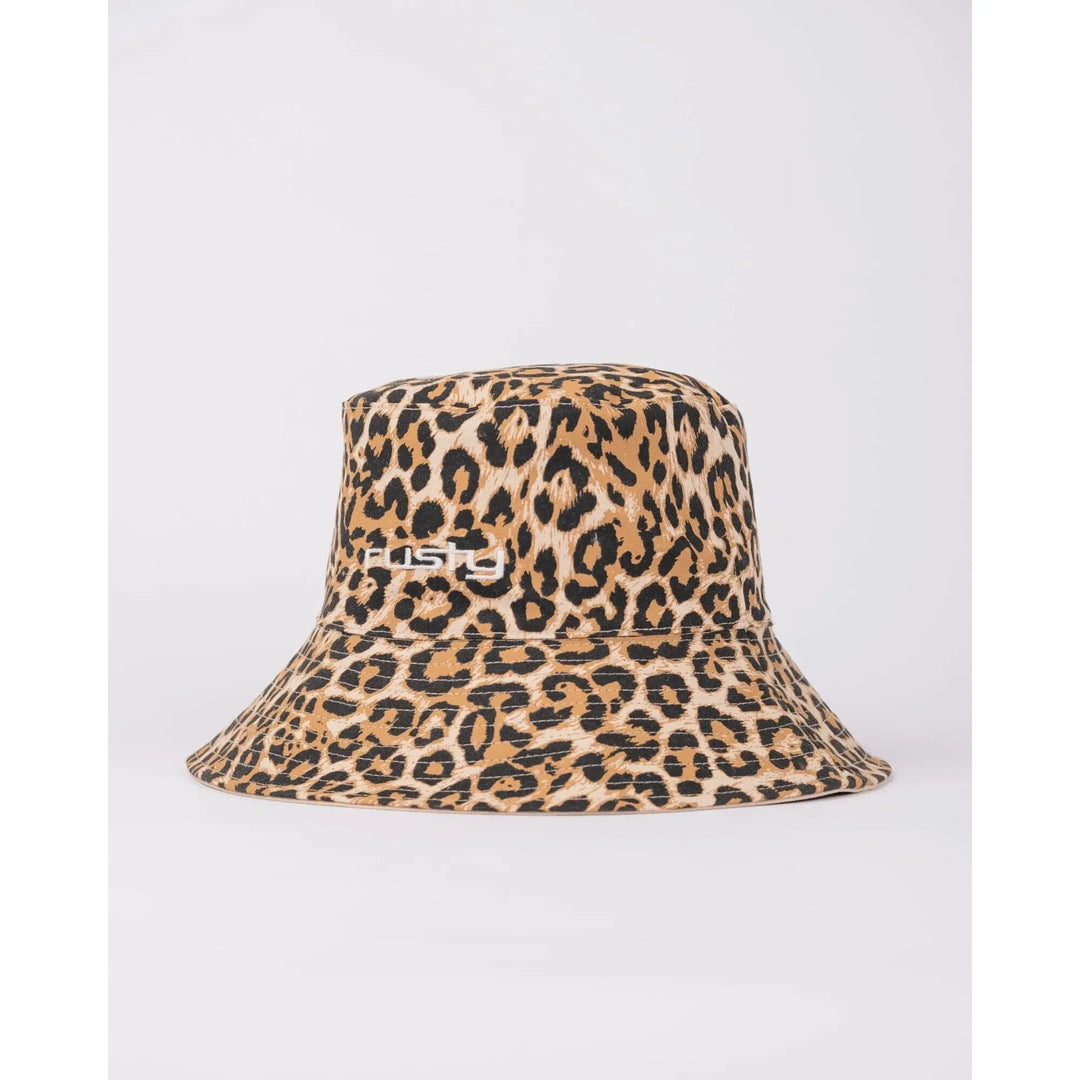 Rusty Lennie Leopard Reversible Bucket Hat 