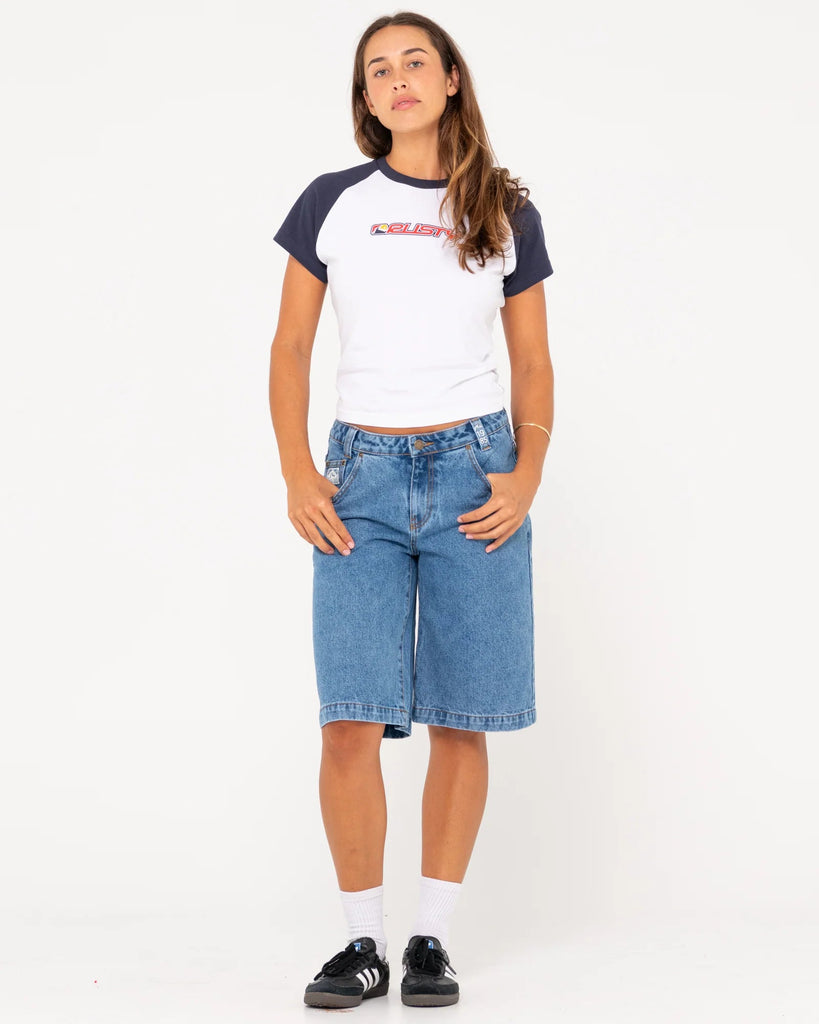 Rusty Low Rise Long Baggy Jorts 