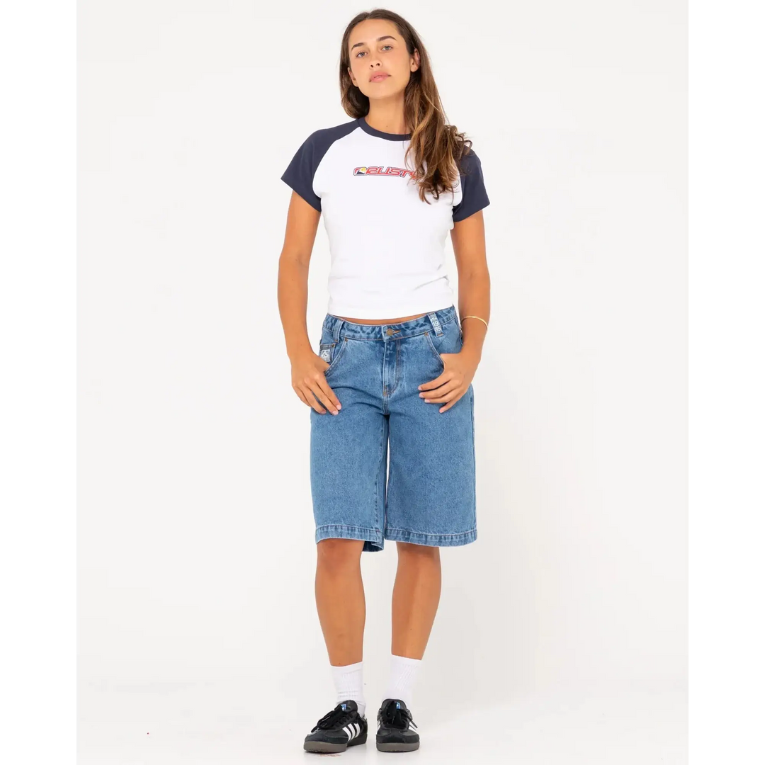 Rusty Low Rise Long Baggy Jorts 