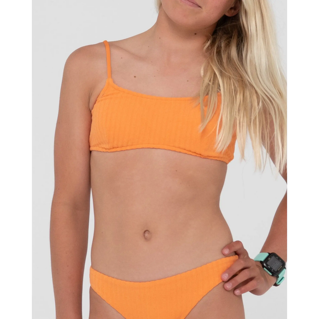 Rusty Lucky Rib Towelling Youth Bikini Set 