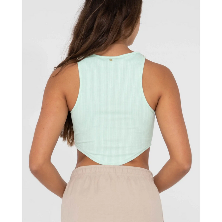 Rusty Lucy Curved Crop Tank 