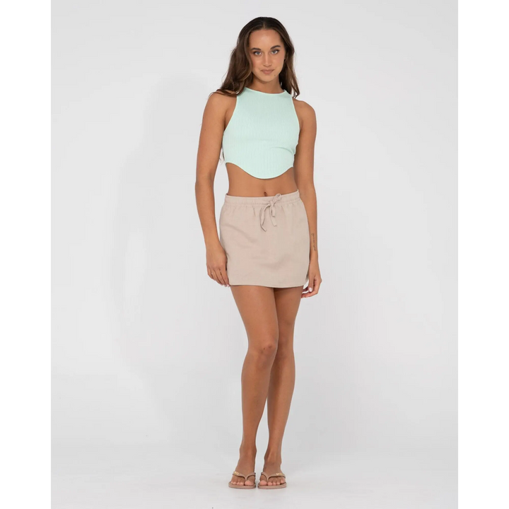 Rusty Lucy Curved Crop Tank 