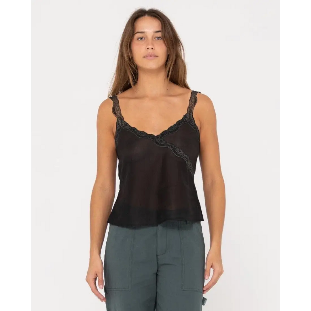 Rusty Maison Sheer Lace Cami Top 