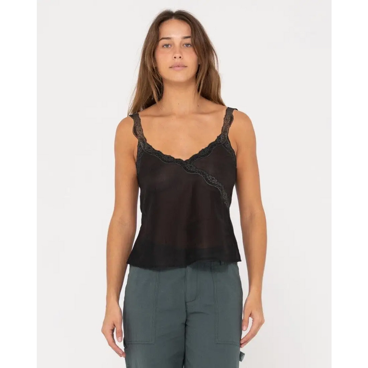 Rusty Maison Sheer Lace Cami Top 