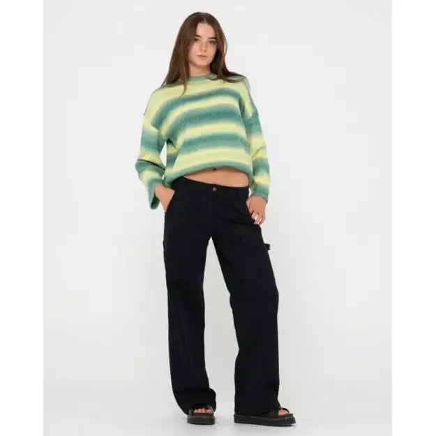Rusty Marissa Long Sleeve Crew Neck Ombre Knit 