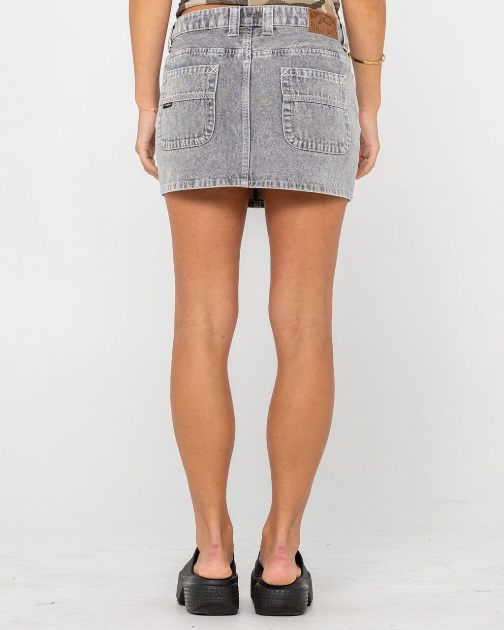 Rusty Mavericks Low Rise Denim Mini Skirt 