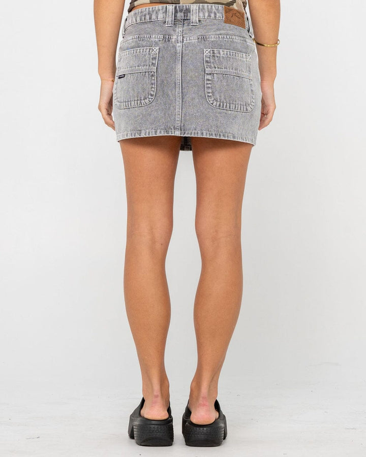 Rusty Mavericks Low Rise Denim Mini Skirt 