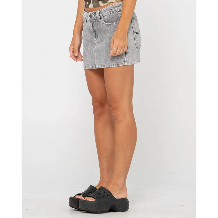 Rusty Mavericks Low Rise Denim Mini Skirt 