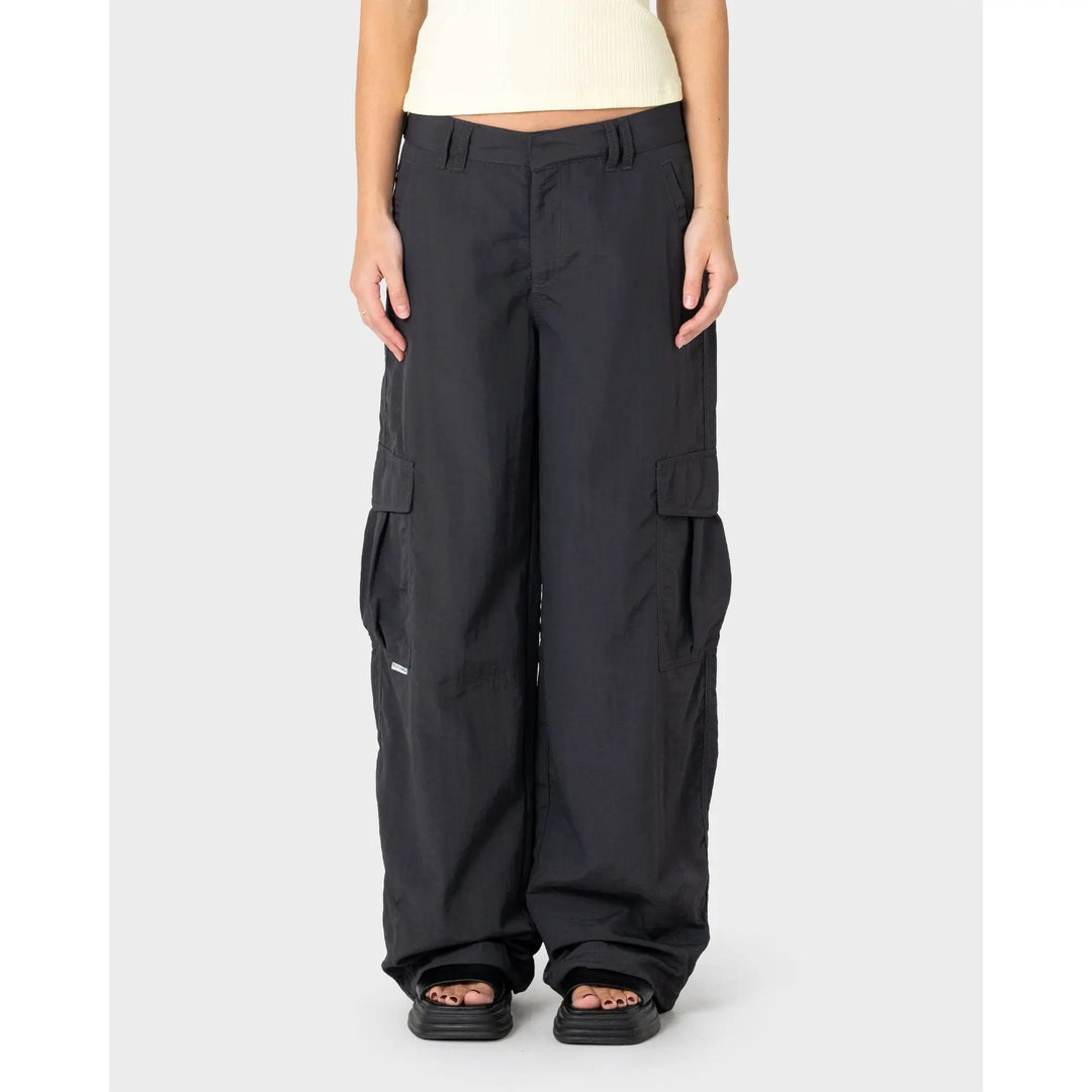 Rusty Melrose Loose Low Rise Cargo Pants - Carbon / 6