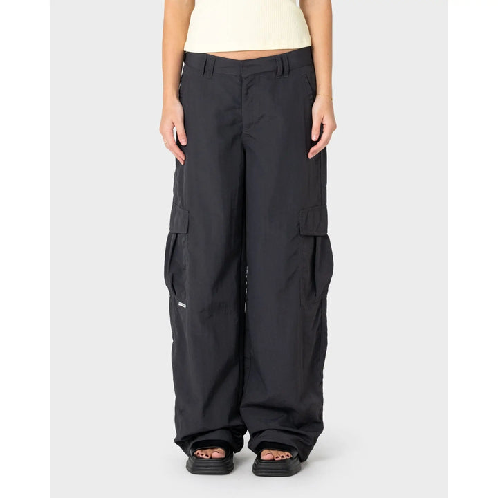 Rusty Melrose Loose Low Rise Cargo Pants - Carbon / 6