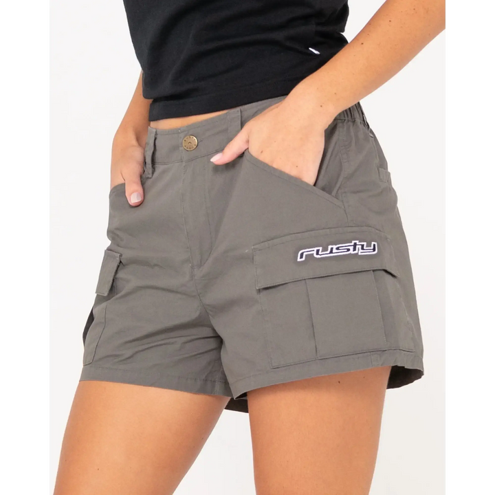 Rusty Milly Mid Rise Cargo Shorts 