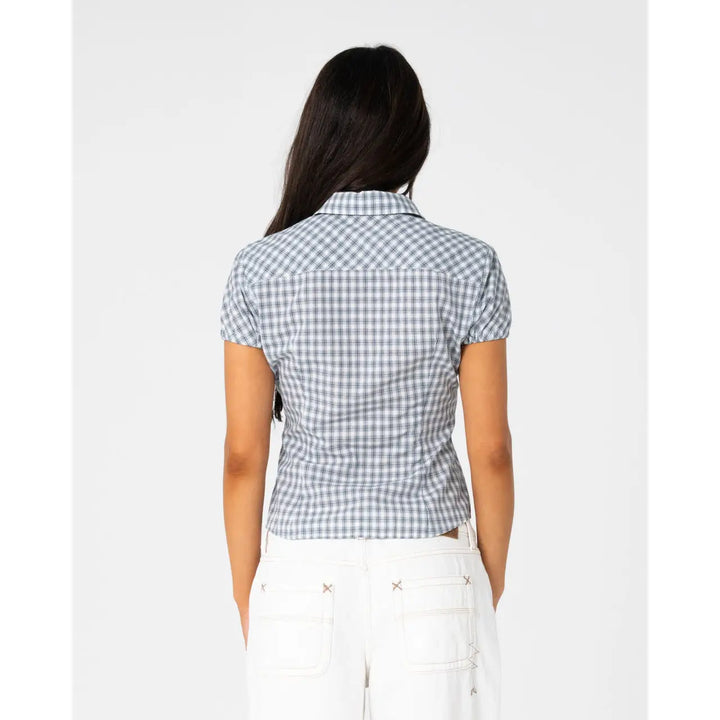 Rusty Missy May Check Shirt - Navy / Cream Check
