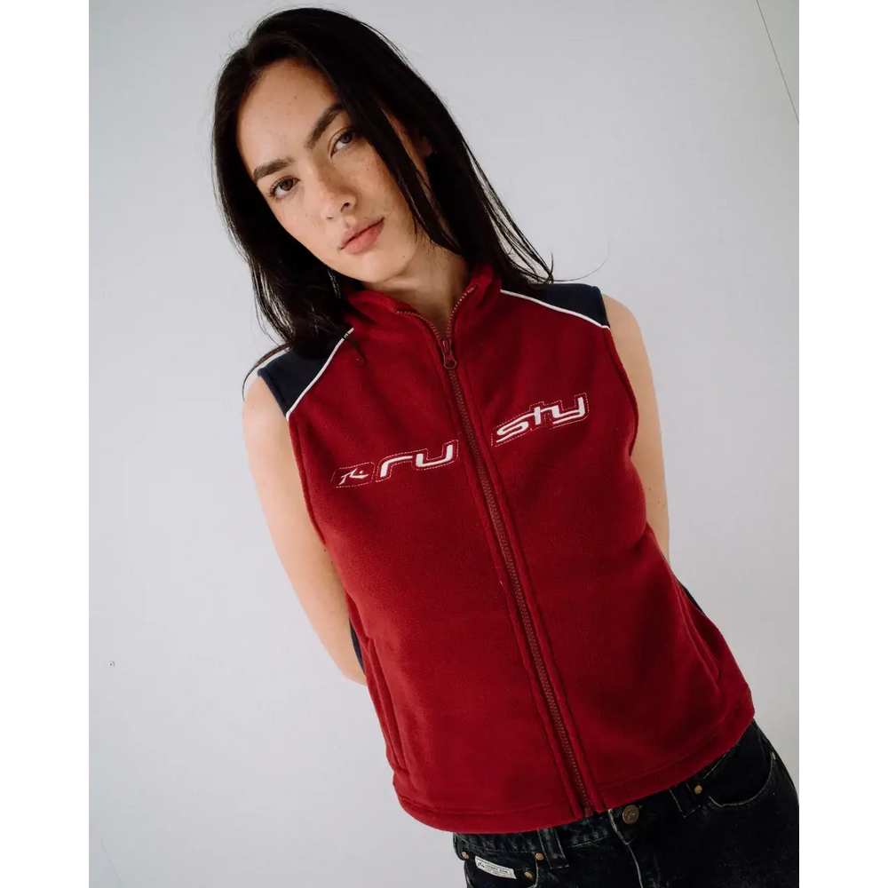 Rusty Mr Cool Polar Fleece Vest - Red / 6
